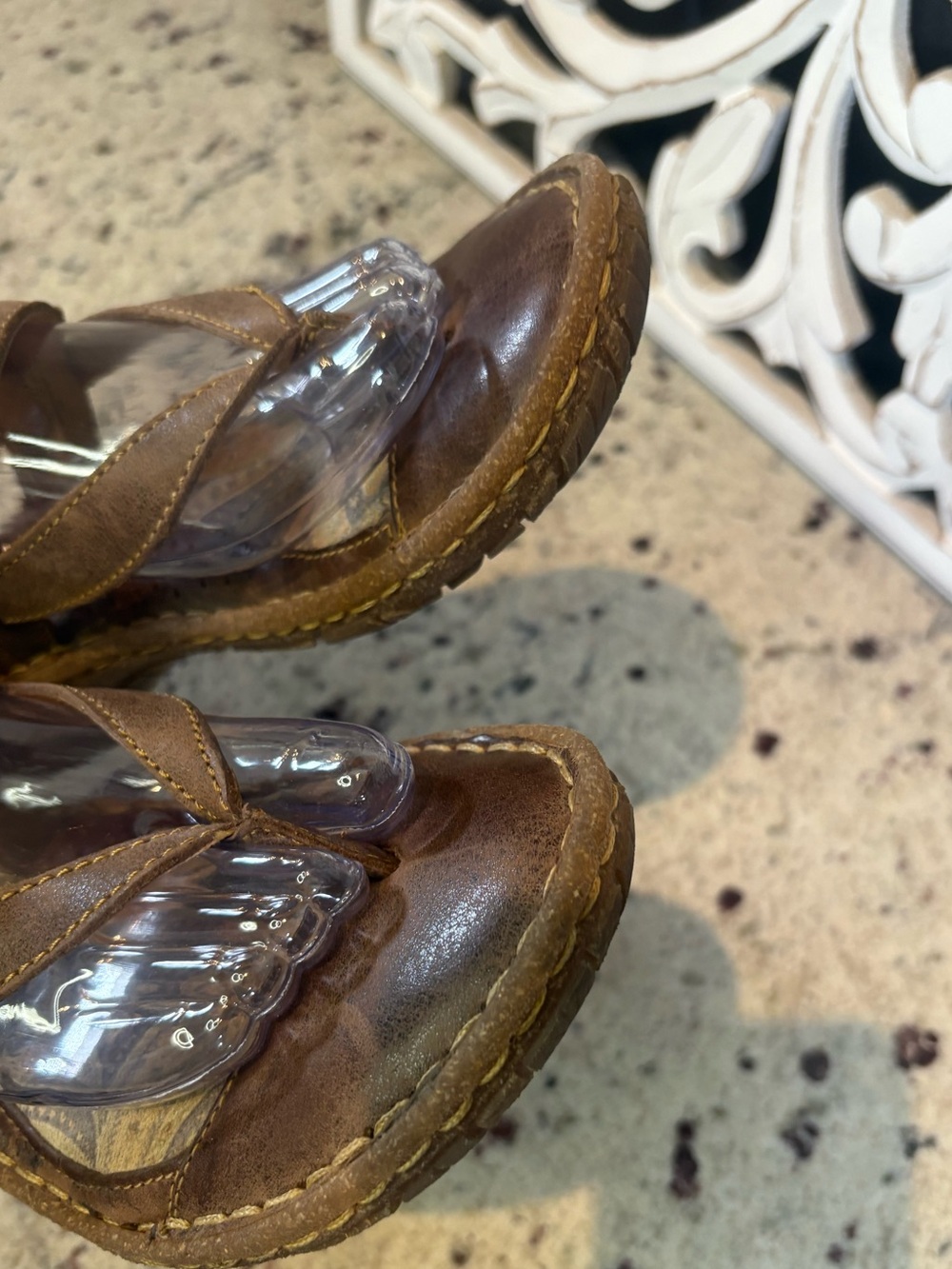 Born Women’s Brown Leather Comfort Sandals Size 8 - Picture 9 of 12